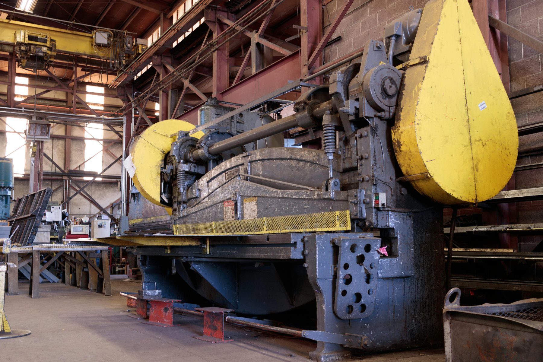 Industrial machinery in a production facility
